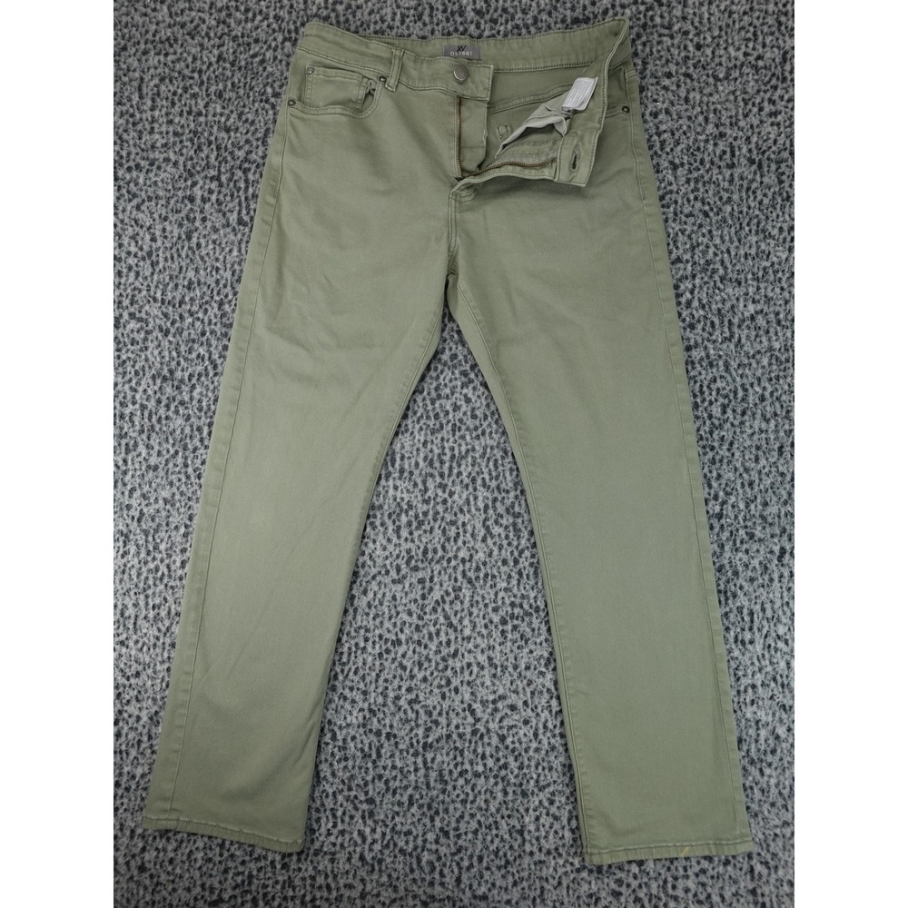DL1961 Avery Modern Straight Pants Mens 34x30 Sprout Green Olive Chinos